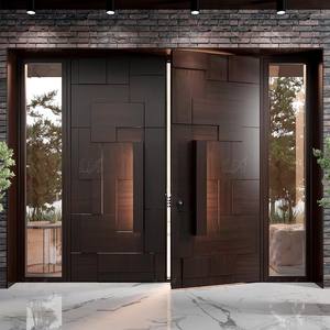 Puertas Pivotantes <span class=keywords><strong>de</strong></span> <span class=keywords><strong>Madera</strong></span> Maciza para Entrada Principal <span class=keywords><strong>Exterior</strong></span> <span class=keywords><strong>de</strong></span> Casas con Diseño Moderno - Product Image 5