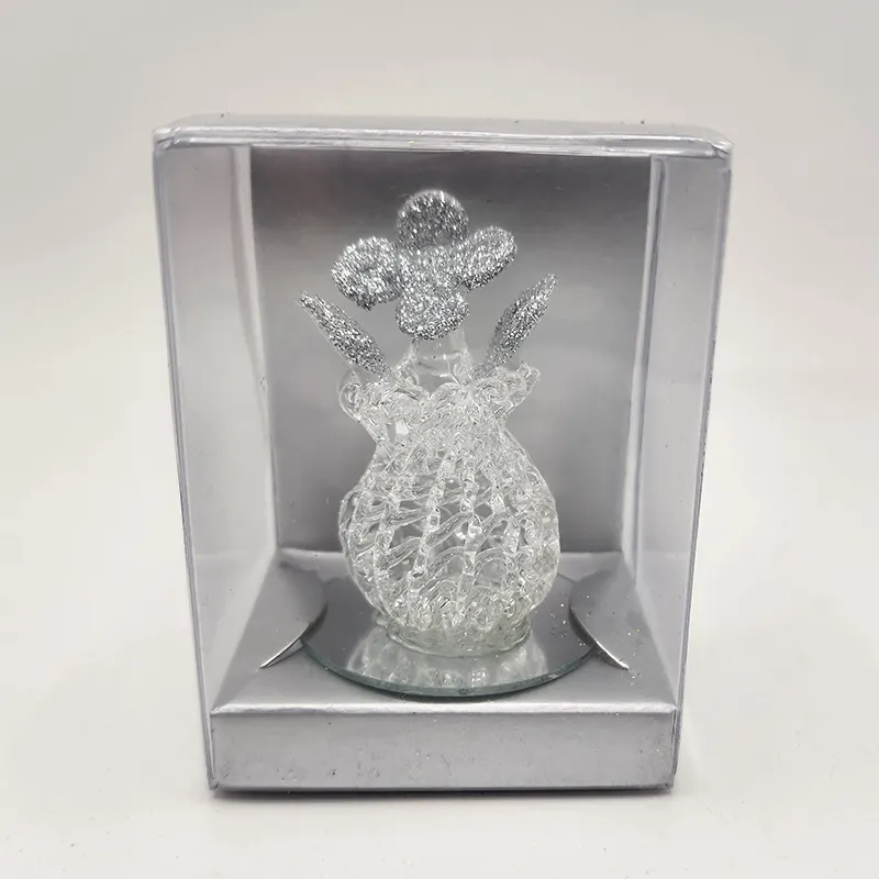 Factory direct supply glass vase with flowers crystal wedding return gifts