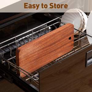 Planche à découper de cuisine en bois d'acacia, plateau de forme rectangulaire personnalisable - Product Image 5