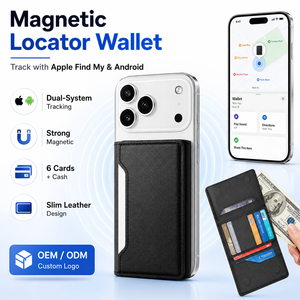 Localizzatore GPS Intelligente Magnetico per Portafoglio Compatibile con Apple Find <span class=keywords><strong>My</strong></span> e Android, Tracker con Blocco RFID per iPhone e Android - Product Image 1