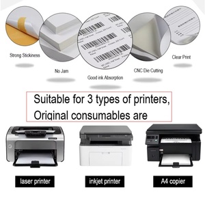 Impresora de inyección de tinta personalizada Máquina de <span class=keywords><strong>soldadura</strong></span> láser Dirección privada Etiqueta de tamaño A4 4X5 Etiqueta de paquete de envío 4UP Papel de agradecimiento blanco - Product Image 3