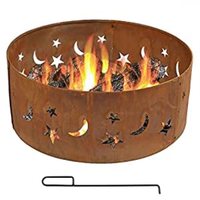 Foyer de camping en acier robuste pour l'arrière-cour, anneau de feu de camp PORTABLE