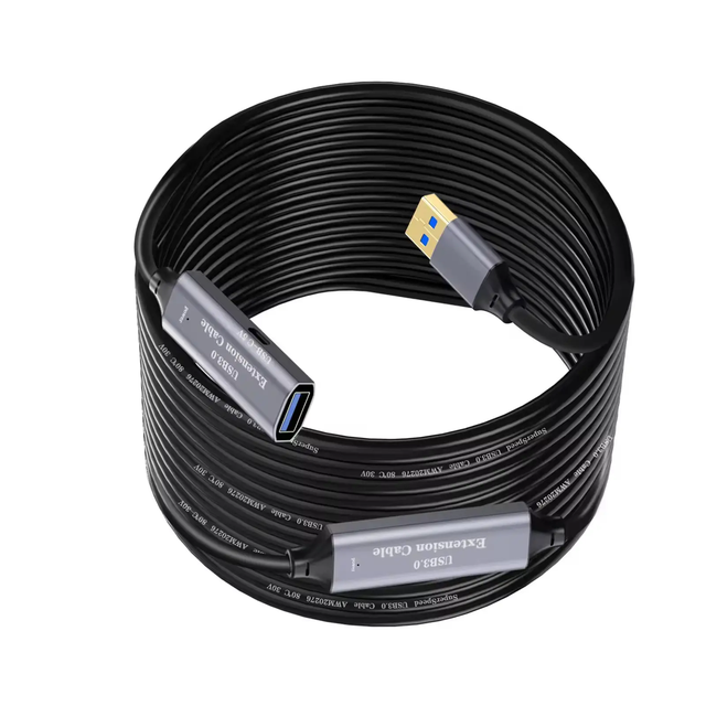 USB 3.0 High Speed Extension Cable 50FT 15m USB Male to Female Extender Cord Signal Booster for Printer PC WiFi Receiver