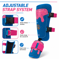 Protège-tibias et chevilles pré-courbés, légers, durables et ajustables, avec design anti-goutte pour la protection des genoux et des chevilles, pour le baseball et le softball (pour le battement)