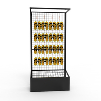 Cadre en treillis métallique métallique en fer personnalisé présentoir à grille pour chaussures pantoufles étagères de marchandises pour l'entreposage et les fournitures de supermarché