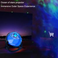 Projecteur de nuit d'étoiles à projection dynamique en plusieurs couleurs pour enfants et adultes Chambre à coucher Projecteur Aurora pour décoration intérieure/relaxation