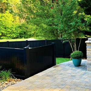 แผงรั้วไวนิลสีดำขนาด 6 ฟุต สำหรับความเป็นส่วนตัว แผงผนังพลาสติกขนาด 6x8 สำหรับรั้วกลางแจ้ง เสาและแผงรั้ว - Product Image 6