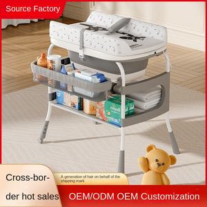 โต๊ะดูแลเด็กทารกแบบสองในหนึ่งพับได้มัลติฟังก์ชั่นโต๊ะเปลี่ยนผ้าอ้อมเด็กแรกเกิดและสัมผัสนวดสำหรับผลิตภัณฑ์ในห้องน้ำ - Product Image 2