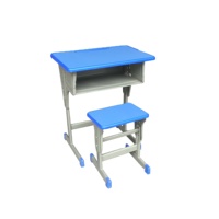 Ensemble de mobilier scolaire moderne et économique en bois, style simple, avec chaise et bureau pour étudiants, avec structure métallique, pour salle de classe, formation et étude - Hanru