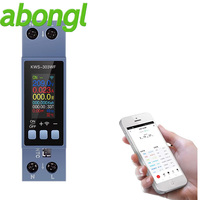 Compteur d'énergie intelligent KWS-303WF Smart Life WiFi, contrôle par application Tuya, 8-en-1, 85-290V, 40A, tension, courant, monophasé, KWS-303