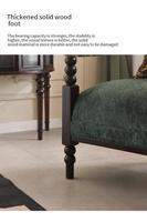 Chaise de designer américain Canapé simple Chambre à coucher Salon Balcon Style Mid-Century Bois massif Français Rétro Loisirs Chaise longue