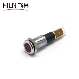FILN 10mm màu đỏ màu vàng màu xanh màu xanh lá cây kim loại màu trắng pilot đèn chỉ số ánh sáng tín hiệu ánh sáng led chỉ thị đèn 220 v 12 v 24 v 110 v - Product Image 6