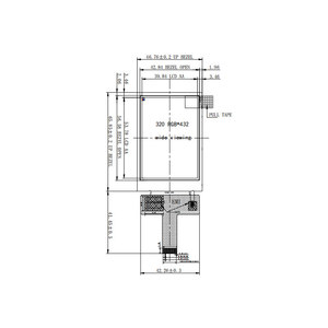 Pantalla LCD de 2.6 pulgadas con rango de temperatura amplio 320×423 MIPI -30 ° De la C a la 85 ° Pantalla LCD TFT de Alta Luminosidad C 500cd/m² 500nits - Product Image 1