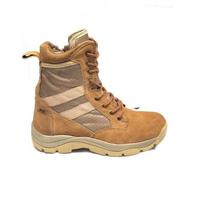 Sepatu Boots Safety Pria Kulit Premium Berkualitas Tinggi, Model Tinggi dengan Tali, Pelindung Baja di Ujung, Anti Benturan, Anti Selip, Anti Bau