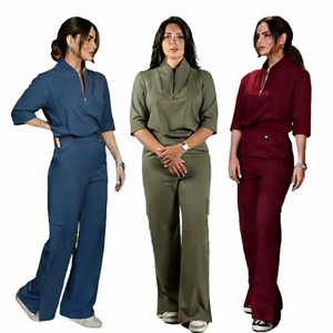Nueva Llegada, Conjuntos de Uniformes Médicos Encantadores, 100% Algodón Tejido, Modernos, Transpirables y Cómodos, con Logotipo Personalizado, para Uso Hospitalario - Product Image 1
