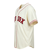 Maillots de baseball unisexes en polyester à col en V et manches courtes, logo personnalisé, numéros d'équipe, drapeau, écologiques, séchage rapide