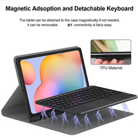 Casing Keyboard Samsung Galaxy Tab S6 Lite, sarung 10.4 inci 2022 2020 dengan Keyboard Touchpad untuk SM P610 S6 Lite