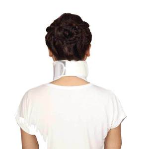 Collier cervical respirant en polymère de haute qualité, stabilisateur de soutien de la colonne vertébrale, blanc, taille SML, pour massage et bien-être - Product Image 3