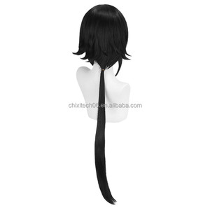 La parrucca cosplay di Main Saint Da Yongjie Wujian <span class=keywords><strong>Wuchen</strong></span> presenta un cuoio capelluto intrecciato in bianco e nero con una coda di cavallo bassa e rialzata. - Product Image 5