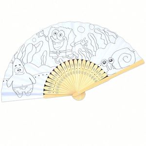 Abanicos Plegables de Bambú y Tela de Poliéster para Sublimación, Artículos Corporativos para Actividades de Baile, Regalos con Sonido Fuerte, Abanicos Plegables de Bambú - Product Image 4