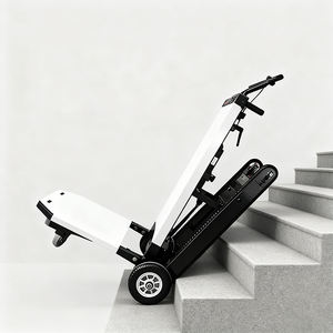 भारी शुल्क औद्योगिक उपयोग के लिए प्लेटफॉर्म संरचना के साथ ऊपर आसान-अभिनव स्टील फोल्डेबल इलेक्ट्रिक सीढ़ी चढ़ाई कार्ट - Product Image 2