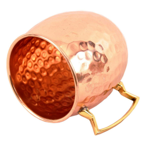 Taza Moscow Mule Premium Moderna de Doble Pared, Ecológica, de Acero Inoxidable Martillado, con Asa, 16 oz, para Cócteles, 9x10 cm - Product Image 5