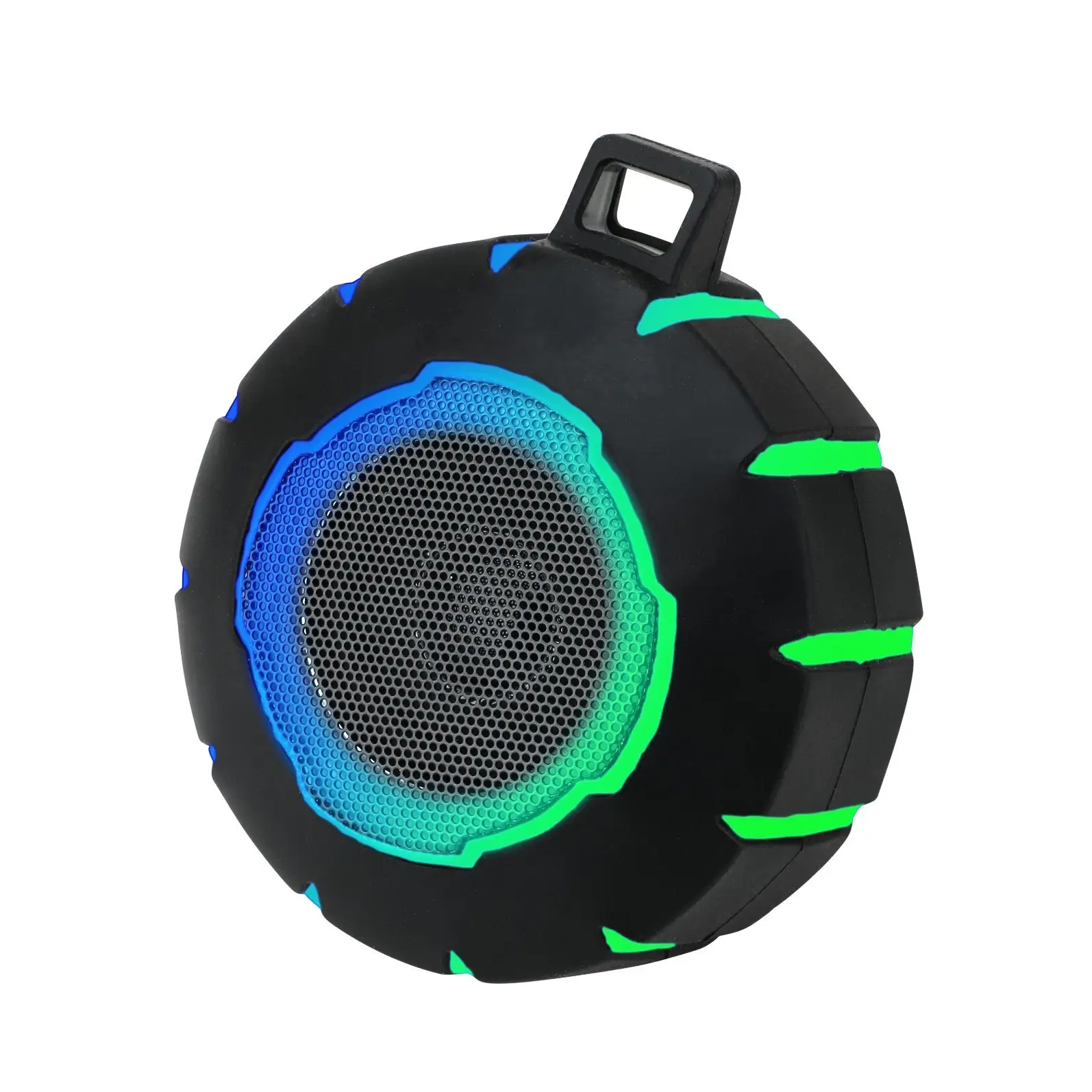 Mini Ronde Waterdichte Geluid Muziekspeler Kleurrijke Led Licht Draagbare Bt 5.0 Draadloze Ronde Rgb Actieve Hoorn Bluetooth Speaker