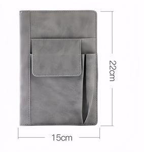 Quaderno con Copertina Rigida Formato A5, con Tasche Frontali <span class=keywords><strong>e</strong></span> Porta Penna, Carta Spessa 80gsm, 200 Pagine a Righe, Ricaricabile, per Riunioni - Product Image 3