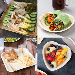 Commercio all'ingrosso sostenibile all'aperto barbecue picnic festa di nozze Eco Friendly naturale biodegradabile ciotola usa e getta piatti <span class=keywords><strong>set</strong></span> di stoviglie - Product Image 4