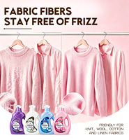 Adoucissant textile liquide jetable écologique de marque Baline (ODM/OEM) pour vêtements, parfum rose, 5%-15% d'ingrédients actifs