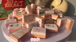 Juego de Fichas de Mahjong Americanas de Acrílico Rosa Perla, Portátil y de Lujo, con Bolsa de Almacenamiento, para Uso en el Hogar, Regalo, Hecho a Mano, de Alta Calidad - Product Image 5