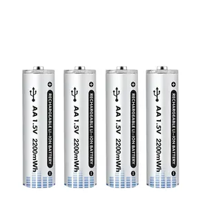 Batteria ricaricabile 1.5v AA tipo C batterie ricaricabili usb 2200mWh batterie al litio