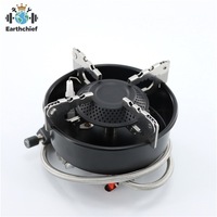 Réchaud à gaz butane portable coupe-vent pour le camping et les pique-niques en extérieur