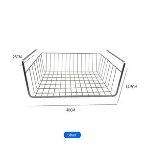 Wrought Iron Hanging Basket Storage Solution for Kitchen Cabinets Wardrobes Partitions Bedside <b>Tables</b> Office Desks - Product Image 6