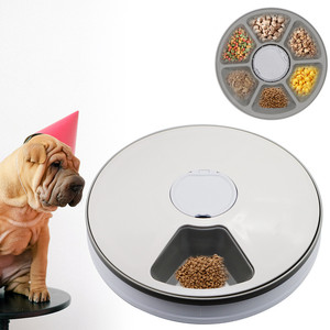 <span class=keywords><strong>Distributeur</strong></span> automatique <span class=keywords><strong>de</strong></span> nourriture pour animaux <span class=keywords><strong>de</strong></span> compagnie à 6 repas, programmable, pour chats et chiens, <span class=keywords><strong>distributeur</strong></span> intelligent à 6 compartiments avec enregistreur vocal pour nourriture sèche et humide - Product Image 1
