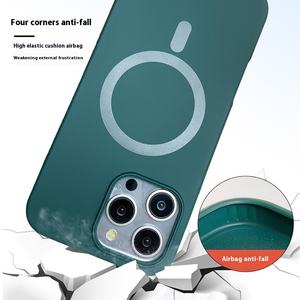 Étui de téléphone magnétique 16 Pro avec cordon pour <span class=keywords><strong>iPhone</strong></span> 14 13 et 15, matériau TPU, étui magnétique mat - Product Image 2