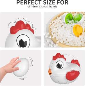 Oeufs de Pâques de poulet jouets jeu de correspondance des couleurs trieur de formes avec 6 oeufs de jouets pour enfants jouet d'éducation sensorielle de motricité fine - Product Image 3