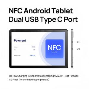 Tablette Android NFC 10,1 pouces double Type C en métal avec écran Incell, paiement sans contact SoftPOS, avec support pour café, restaurant, GMS, ODM, OEM - Product Image 3