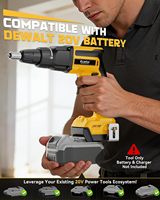 Visseuse à cloisons sèches sans balais 20V, 4200 tr/min, embout hexagonal 1/4 pouce avec lumière LED et clip ceinture pour entrepreneurs (vente en gros)