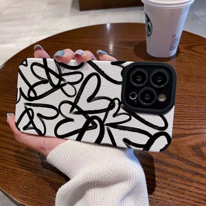 Scrawl Love Heart Printing Cover Cover per telefono cellulare in pelle sintetica TPU morbida per <span class=keywords><strong>Iphone</strong></span> X Xr Xs 11 12 13 14 15 16 17 Pro Max - Product Image 5