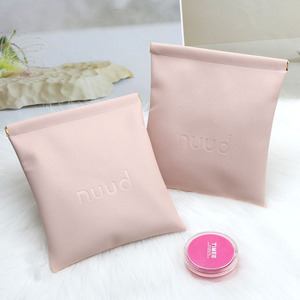 High End Customized Emboss Logo Pu Leather Fashion <b>Bag</b> Earphone Jewelry Ring Necklace Coin Leather <b>Dust</b> <b>Bag</b> with Iron Sheet - Product Image 5