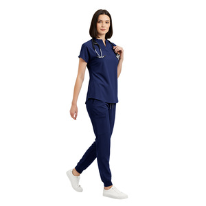 42015 Jogger Scrubs Chaqueta Deportiva Tejido Elástico Flexible Estilo Sexy Moda Casual Verano Moda Para <span class=keywords><strong>Mujer</strong></span> Fitness Exclusivo - Product Image 1