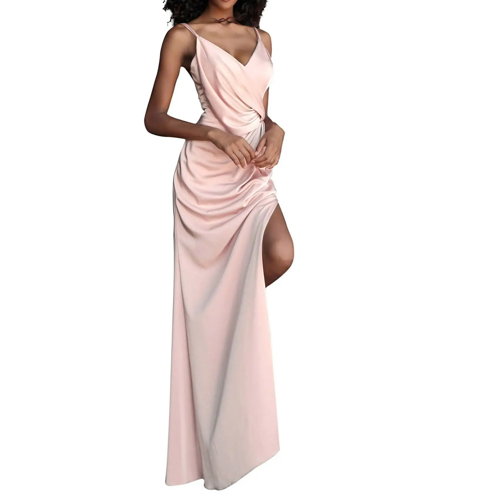 pink evening prom dress party wear gown evening dresses long female evening gowns