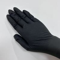 Gants en nitrile jetables sans poudre, sans latex, à texture diamant, avec logo personnalisé, pour l'industrie de la réparation mécanique, résistance 10 mil