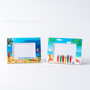Cadre photo hawaïen rectangulaire en résine, impression numérique, décoration de bureau, souvenir de voyage - Product Image 4