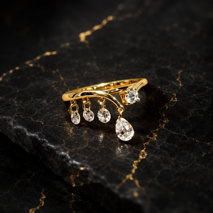 Anillo de Borla Xinfly de Oro Sólido de 18K con Diamante Cultivado en Laboratorio, Perforado con Láser, Colgante, Joyería Móvil AU750, Precio de Fábrica para Fiestas - Product Image 2