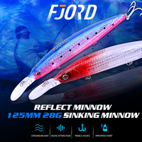 Leurre dur coulant FJORD Luminous Glow Minnow 125mm 28g, système tungstène, appâts de fond pour la pêche en mer, en rivière, en ruisseau, pour le bar et la tilapia