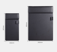 Porte-documents en cuir A4 avec fermeture magnétique, tablette d'écriture pour hôtel, réunions de bureau, et porte-documents A6
