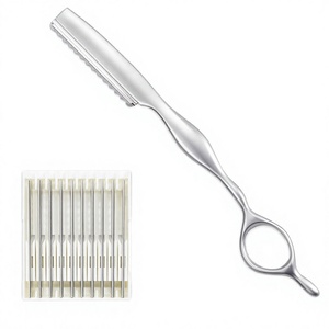 Rasoir manuel professionnel en acier inoxydable, nouveau design, pour hommes, rasage des aisselles et du visage, qualité salon, lame unique, non jetable - Product Image 3