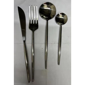 Juego de cubiertos de acero inoxidable – Acabado espejo, 4 piezas, juego clásico de cubiertos de acero inoxidable a precio de mayoreo - Product Image 1